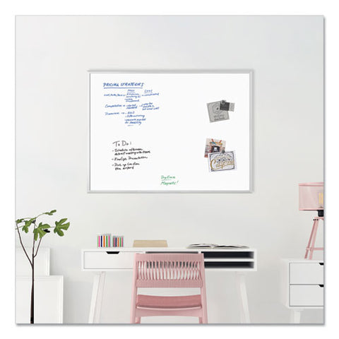 Magnetic Dry Erase Board With Aluminum Frame, 48" X 36" (actual Size: 47" X 35"), White Surface, Satin Aluminum Frame