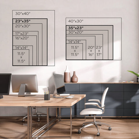 Black Glass Dry Erase Board, 36" X 24" (actual Size: 35" X 23"), Black Surface