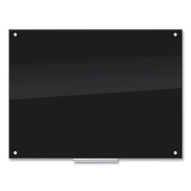 Black Glass Dry Erase Board, 48" X 36" (actual Size: 47" X 35"), Black Surface