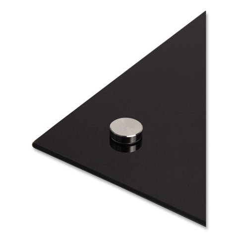 Black Glass Dry Erase Board, 48" X 36" (actual Size: 47" X 35"), Black Surface