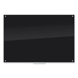 Black Glass Dry Erase Board, 72" X 48" (actual Size: 70" X 47"), Black Surface