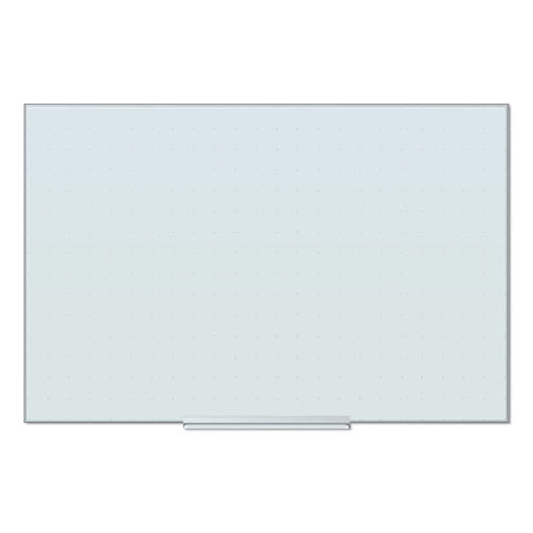 Floating Glass Ghost Grid Dry Erase Board, 36" X 24" (actual Size: 35" X 23"), White Surface