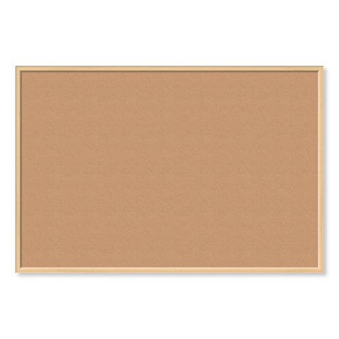 Cork Bulletin Board, 72" X 48" (actual Size: 70" X 47"), Tan Surface, Birch Finished Wood Frame