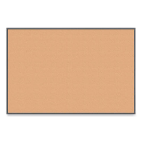 Cork Bulletin Board With Aluminum Frame, 72" X 48" (actual Size: 70" X 47"), Tan Surface, Black Aluminum Frame