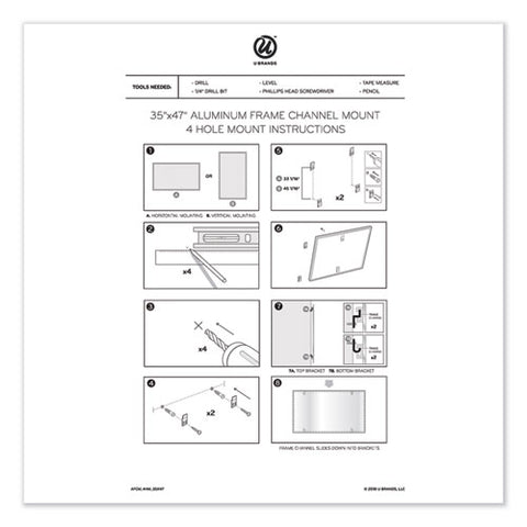 Pinit Magnetic Dry Erase Calendar, Monthly Planning/scheduling, 48" X 36" (actual Size: 47" X 35"), White Surface, Satin Alum