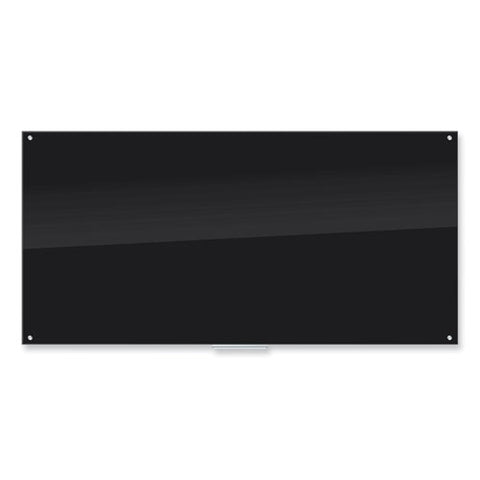 Black Glass Dry Erase Board, 96" X 48" (actual Size: 95" X 47"), Black Surface