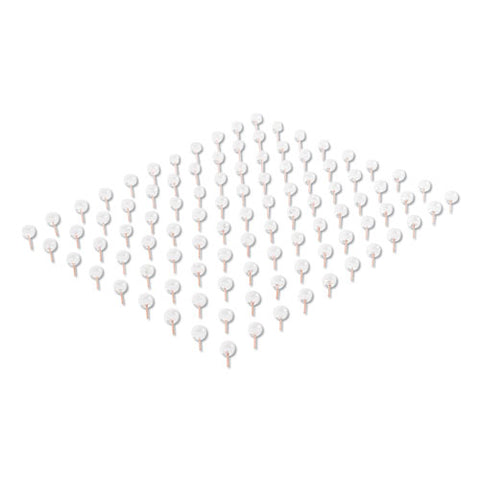 Fashion Sphere Push Pins, Plastic, Clear/rose Gold, 0.44", 100/pack