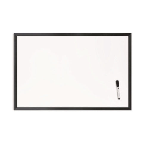 Magnetic Dry Erase Board With Wood Frame, 36" X 24" (actual Size: 35" X 23"), White Surface, Black Wood Frame