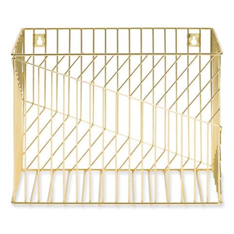 Vena Hanging File Basket, Letter Size, 6.85" Long, Gold