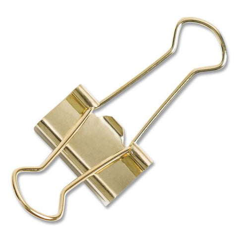 Small Binder Clips, Gold, 12 Clips/pack, 6 Packs/box