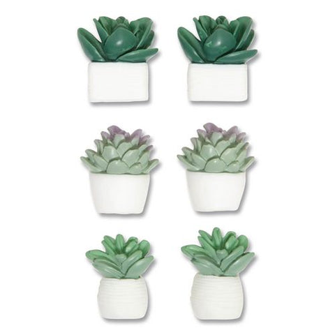 Succulent Push Pins, Green, 9/pack