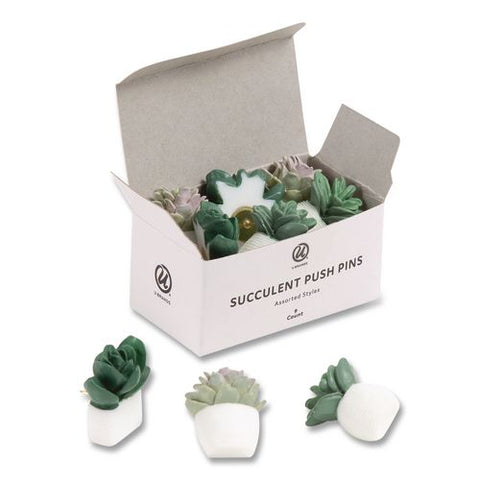 Succulent Push Pins, Green, 9/pack
