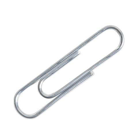 Paper Clips, Medium, Vinyl-coated, Silver, 200 Clips/box, 5 Boxes/pack