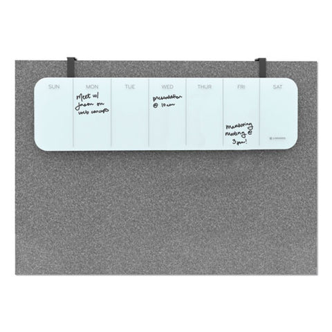 Cubicle Glass Dry Erase Board, Monthly Planning/scheduling Calendar, 20" X 5.5", White Surface