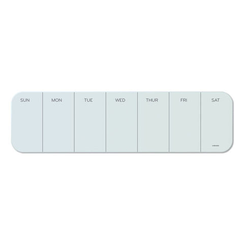 Cubicle Glass Dry Erase Board, Monthly Planning/scheduling Calendar, 20" X 5.5", White Surface