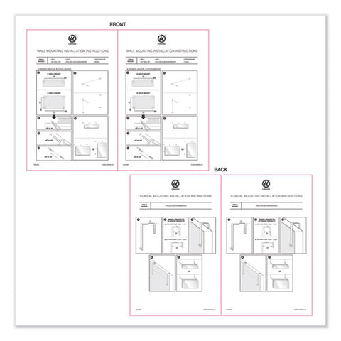 Cubicle Glass Dry Erase Board, 12" X 12", White Surface