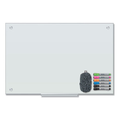 Magnetic Glass Dry Erase Board Value Pack, 36" X 24" (actual Size: 35" X 23"), Frosted White Surface