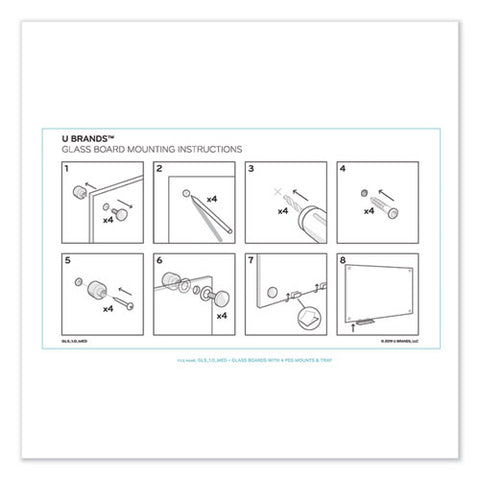 Magnetic Glass Dry Erase Board Value Pack, 47" X 35", Frosted White Surface