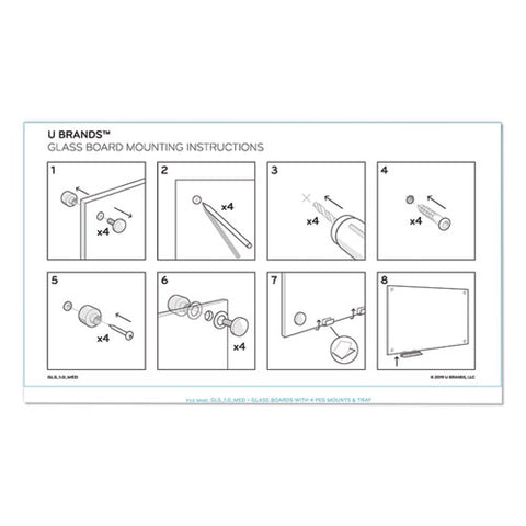 Magnetic Glass Dry Erase Board Value Pack, 70" X 35", Frosted White Surface