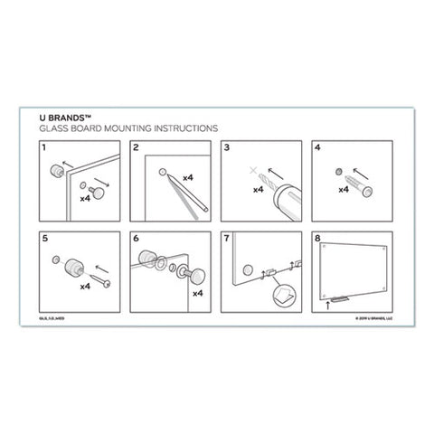 Magnetic Glass Dry Erase Board Value Pack, 70" X 47", Frosted White Surface