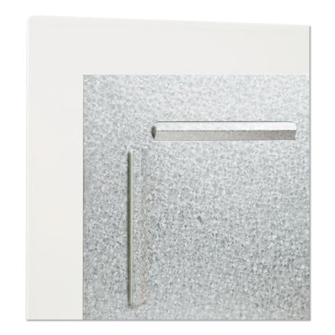 Floating Glass Dry Erase Board, 35" X 35", White Surface