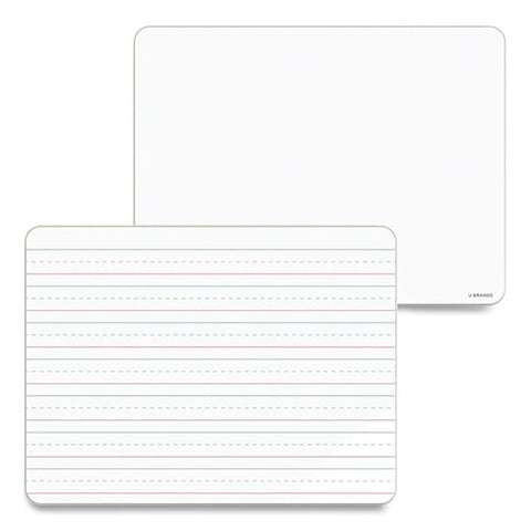 Double-sided Dry Erase Lap Board, 12" X 9", White Surface, 10/pack