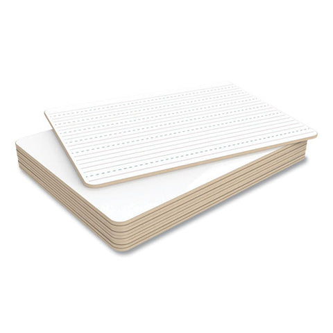 Double-sided Dry Erase Lap Board, 12" X 9", White Surface, 10/pack