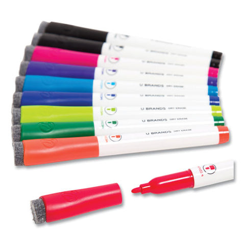 Medium Point Dry Erase Markers, Medium Tip, Assorted Colors, 10/pack