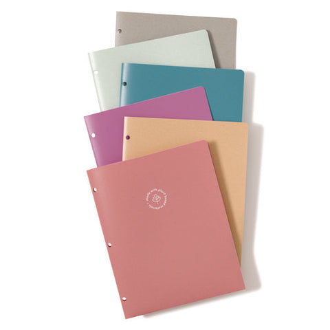 U-eco Poly Two-pocket Folders, Three-hole Punched, Poly/wheat Straw, 11 X 8.5, Assorted,12/pack