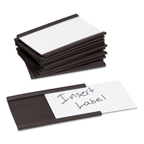 Magnetic Card Holders, 3 X 1.75, Black, 10/pack