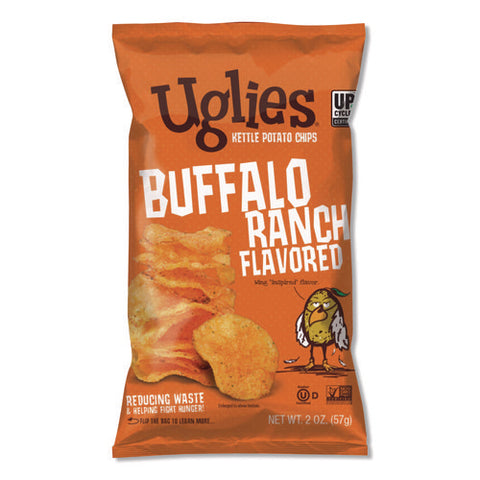 Kettle Potato Chips, Buffalo Ranch, 2 Oz Bags, 24/carton