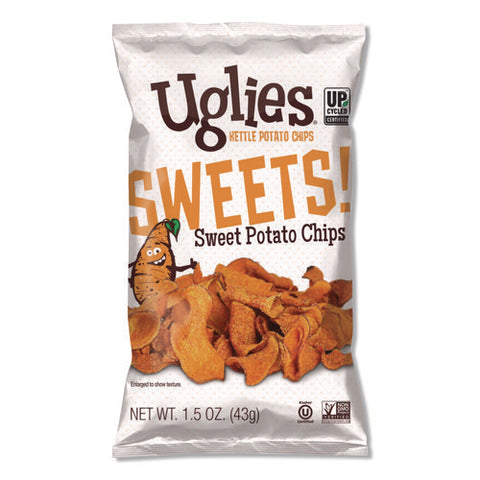 Kettle Potato Chips, Sweet Potato, 2 Oz Bags, 24/carton