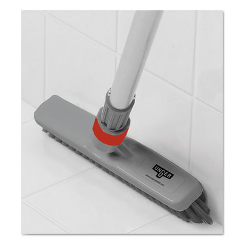 Smartcolor Swivel Corner Brush, Black Polypropylene Bristles, 8.83" Brush, Gray Plastic Handle