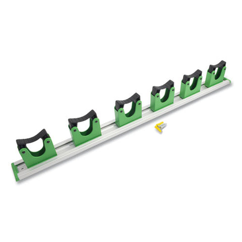 Hang Up Cleaning Tool Holder, 28w X 3.15d X 2.17h, Silver/green