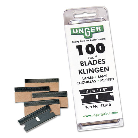 Safety Scraper Replacement Blades, #9, Stainless Steel, 100/box