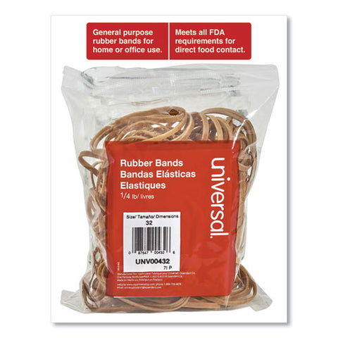 Rubber Bands, Size 32, 0.04" Gauge, Beige, 4 Oz Box, 205/pack