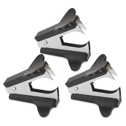 Jaw Style Staple Remover, Black, 3/pack