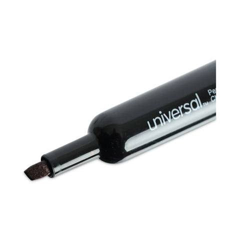 Chisel Tip Permanent Marker, Broad Chisel Tip, Black, Dozen