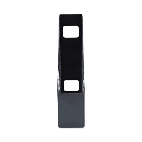 Recycled Plastic Magazine File, 3 X 10 X 11.88, Black