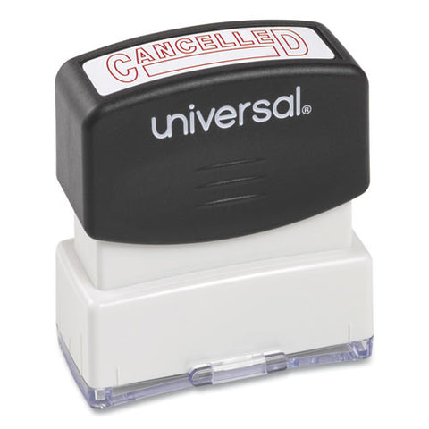 Message Stamp, Cancelled, Pre-inked One-color, Red