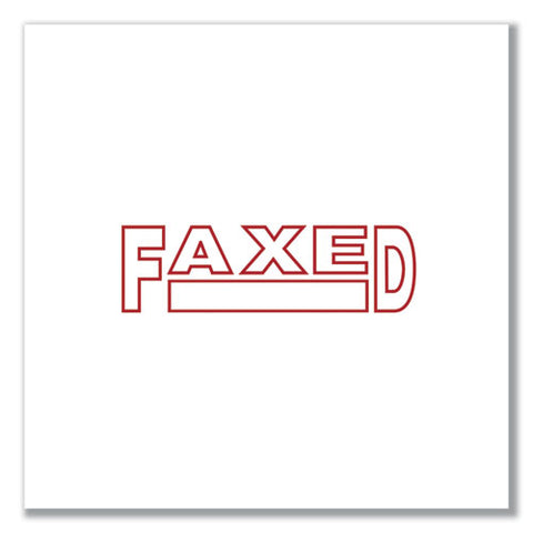 Message Stamp, Faxed, Pre-inked One-color, Red