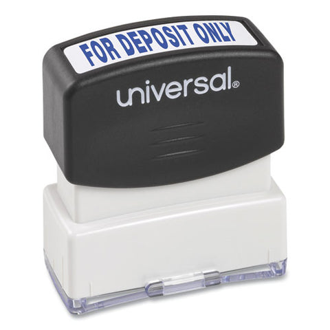 Message Stamp, For Deposit Only, Pre-inked One-color, Blue