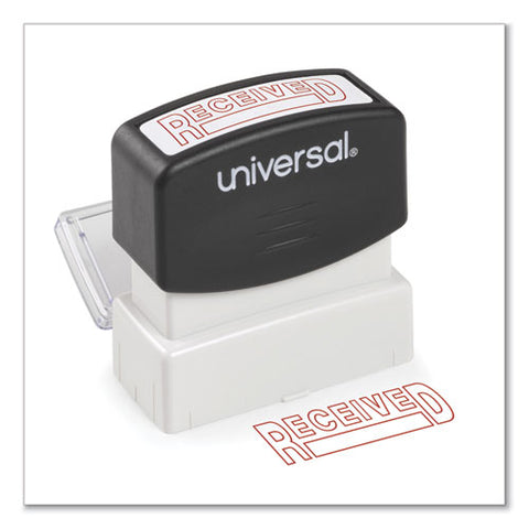 Message Stamp, Received, Pre-inked One-color, Red