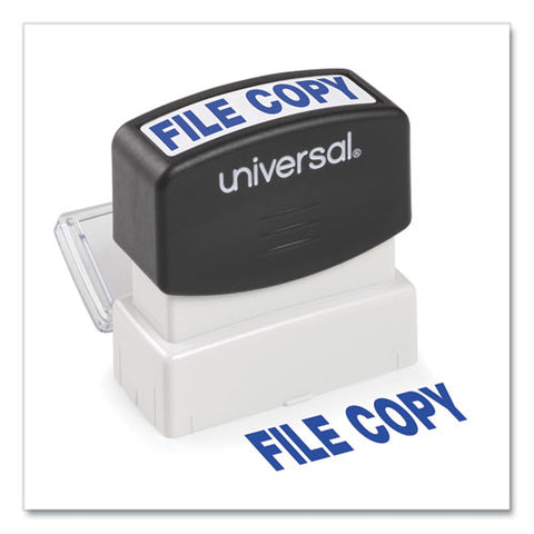 Message Stamp, File Copy, Pre-inked One-color, Blue