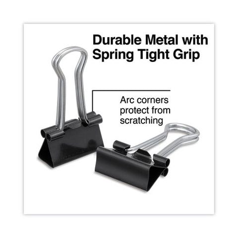 Binder Clips Value Pack, Small, Black/silver, 36/box