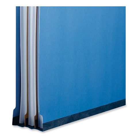 Bright Colored Pressboard Classification Folders, 2" Expansion, 2 Dividers, 6 Fasteners, Legal Size, Cobalt Blue, 10/box