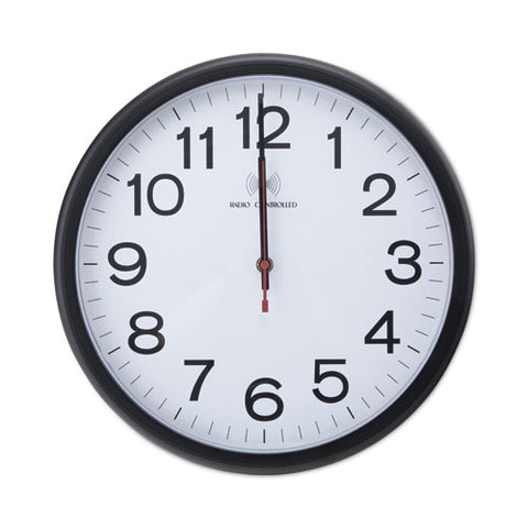 Deluxe 13 1/2" Indoor/outdoor Atomic Clock, 13.5" Overall Diameter, Black Case, 1 Aa (sold Separately)