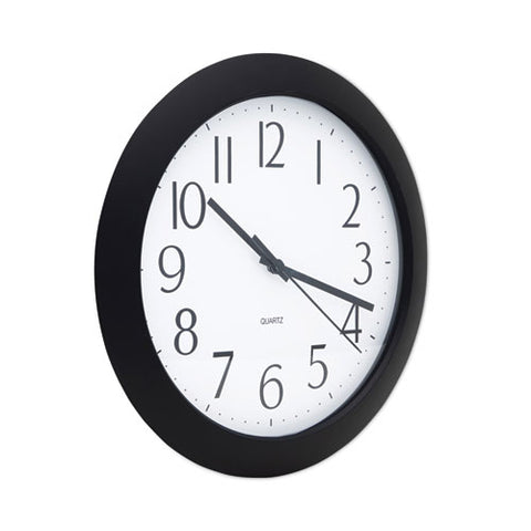 Whisper Quiet Clock, 12" Overall Diameter, Black Case, 1 Aa (sold Separately)