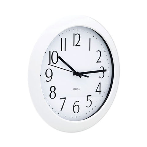 Whisper Quiet Clock, 12" Overall Diameter, White Case, 1 Aa (sold Separately)