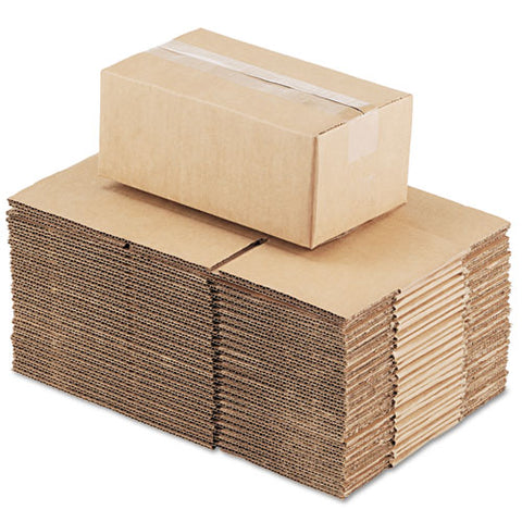 Fixed-depth Corrugated Shipping Boxes, Regular Slotted Container (rsc), 6" X 10" X 4", Brown Kraft, 25/bundle